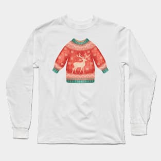 Christmas Reindeer sweater Long Sleeve T-Shirt